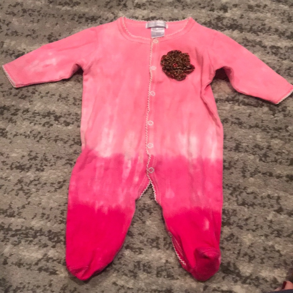 Baby steps baby girl onsie sleeper, 3 months